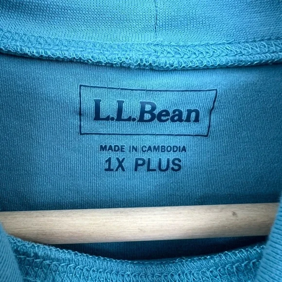 L.L Bean Teal Long Sleeve Turtleneck Top - Picture 3 of 3